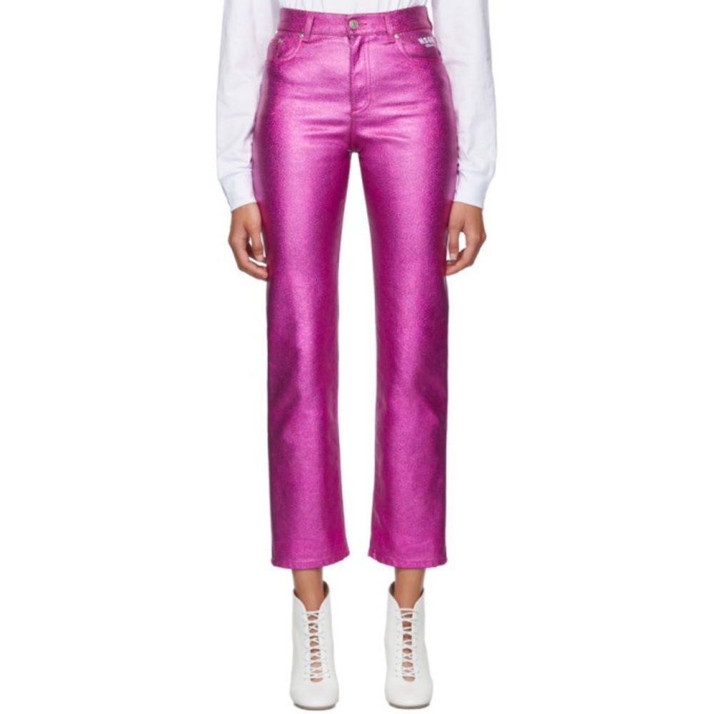 MAGM Pink Metallic Jeans